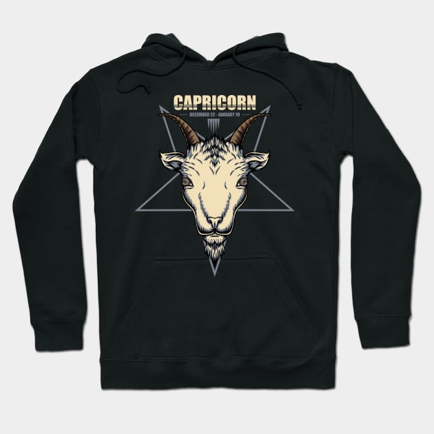 Capricorn Zodiac Astrology Sign Hoodie by Utopia Shop